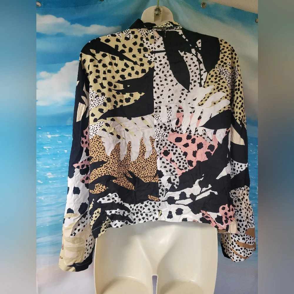 Nine West NWOT Animal Print Open Front Kimono One Size‎ Fits All